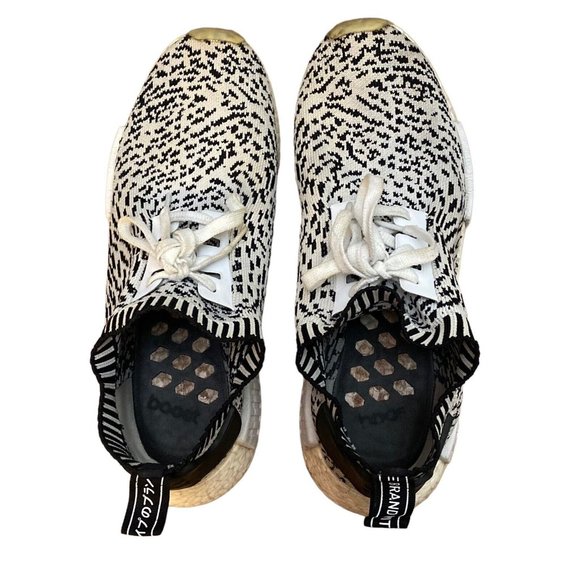 Adidas NMD R1 PK Primeknit Sashiko Zebra Black White Size US 12 Sneakers - Picture 4 of 12